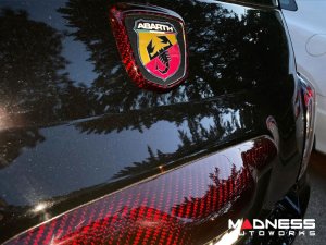 FIAT 500 Trunk Handle - Carbon Fiber - Red Candy FIAT 500 Trunk Handle - Carbon Fiber - Red Candy